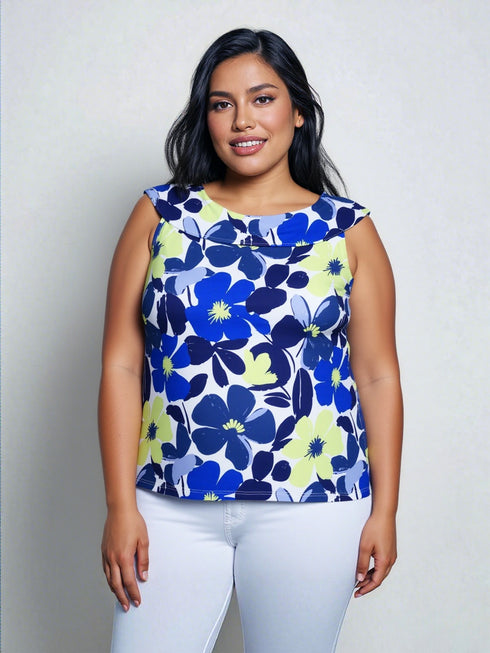 COWL NECK SLEEVELESS TOP - T2662